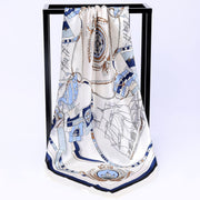 Add a Touch of the Sea with Our Sailing Print Silk Scarf