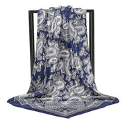 Retro Square Scarf - Paisley Print Shawl for Women