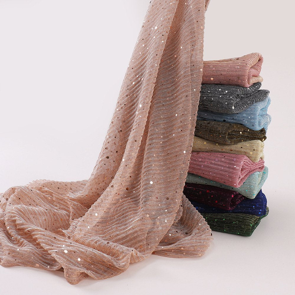 Add a Touch of Glamour with Sequined Shawl Scarf