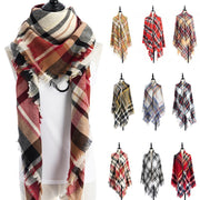 Plus-Size Double-Sided Cashmere-Like Scarf for Women