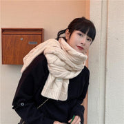 Cozy Twist Apricot Scarf for Winter