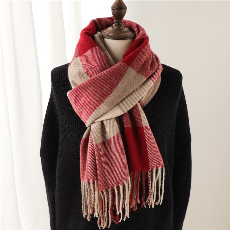Warm Tassel Scarf for Women