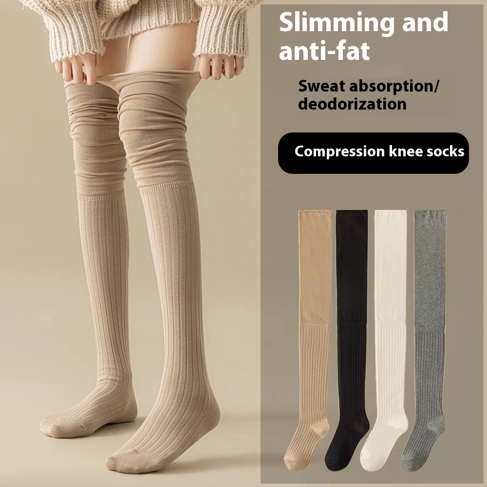 Winter Knee Socks with Anti-Slip Soles for Women