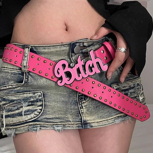 Add a Pop of Style with Rose Red Letter Belt