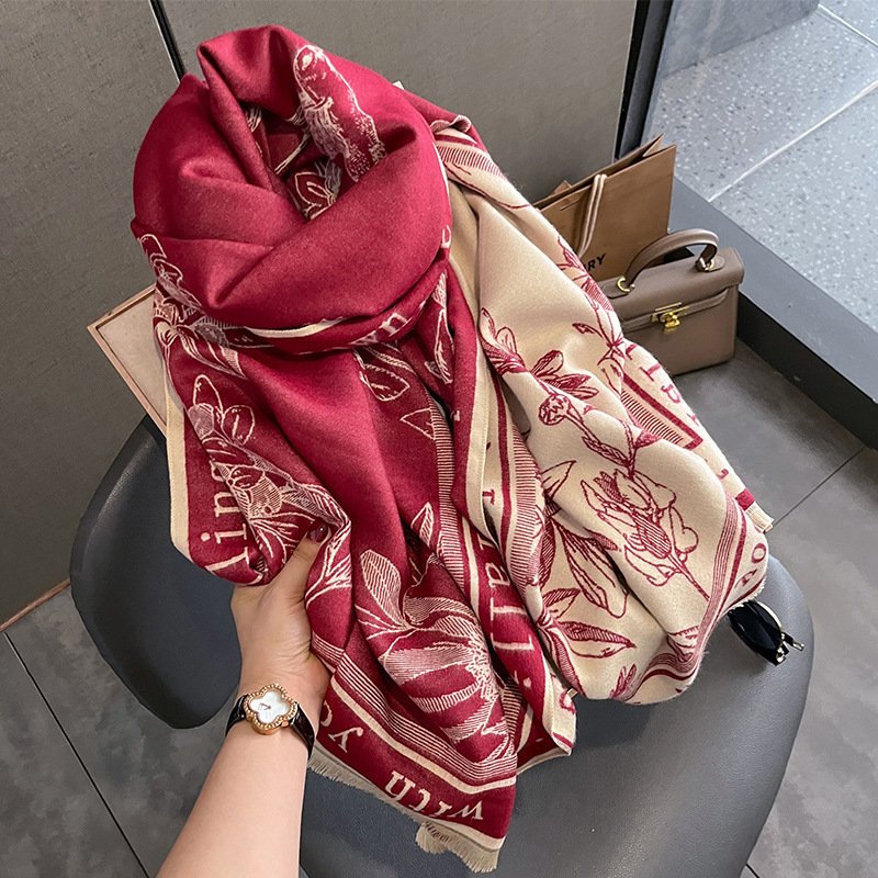 Stay Warm in Style: Double-Sided Thermal Shawl Scarf