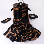 Stay Cool in Style: Black Gold Tie Dye Scarf