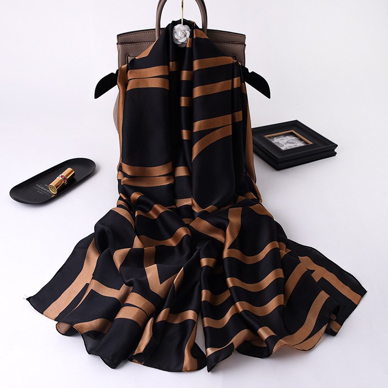 Stay Cool in Style: Black Gold Tie Dye Scarf