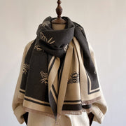 Bee Print Scarf Self-Warming Shawl