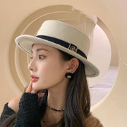 Retro Flat Top Felt Cap for Women