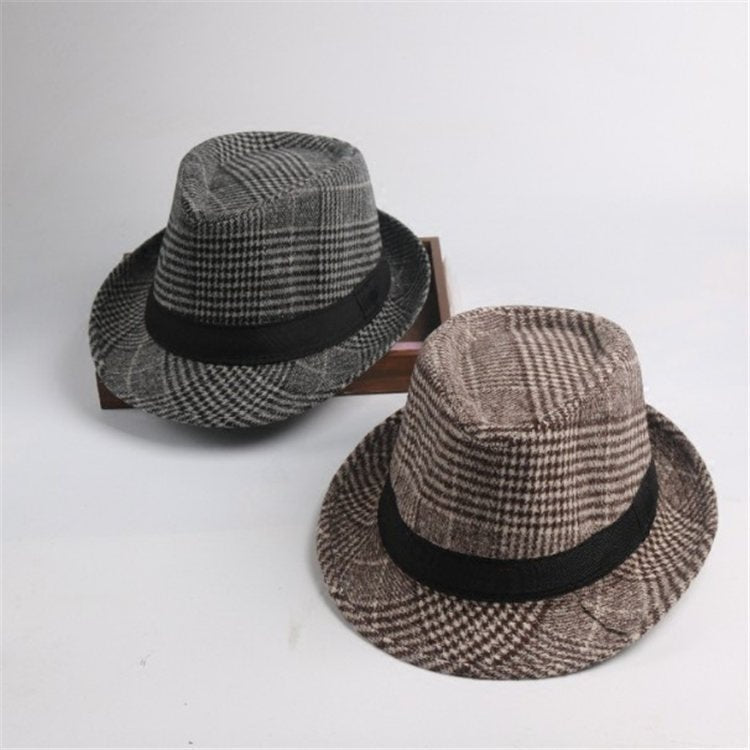 Stylish Houndstooth Woolen Hats for Women