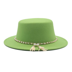 Flat Top Wool Hat