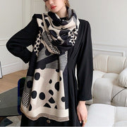 Polka Dot Cashmere Scarf for Women