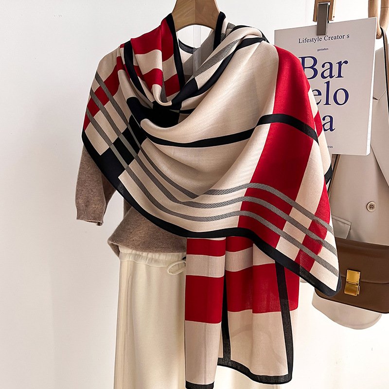 Winter Warm Beige Scarf for Women