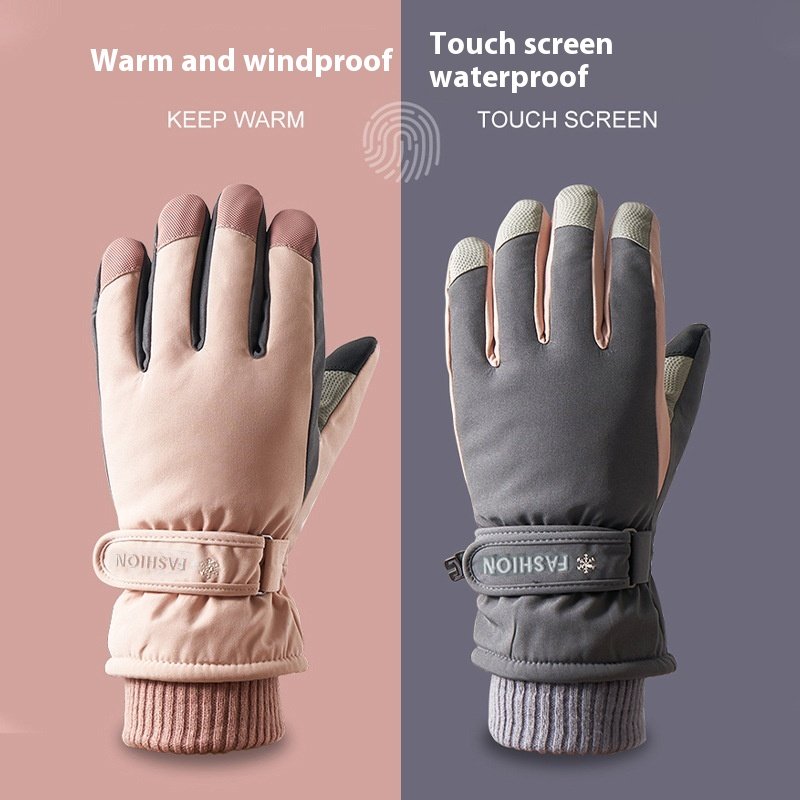 Warm Fleece Lined Outdoor Gloves for Cold Weather
