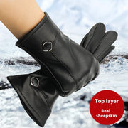 Winter Touch Screen Sheepskin Gloves for Women