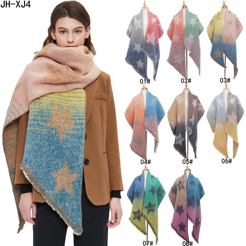 Warm European-Style Circle Yarn Shawl for Women