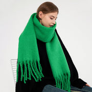 Thick Mohair Scarf for Women, Soft & Warm