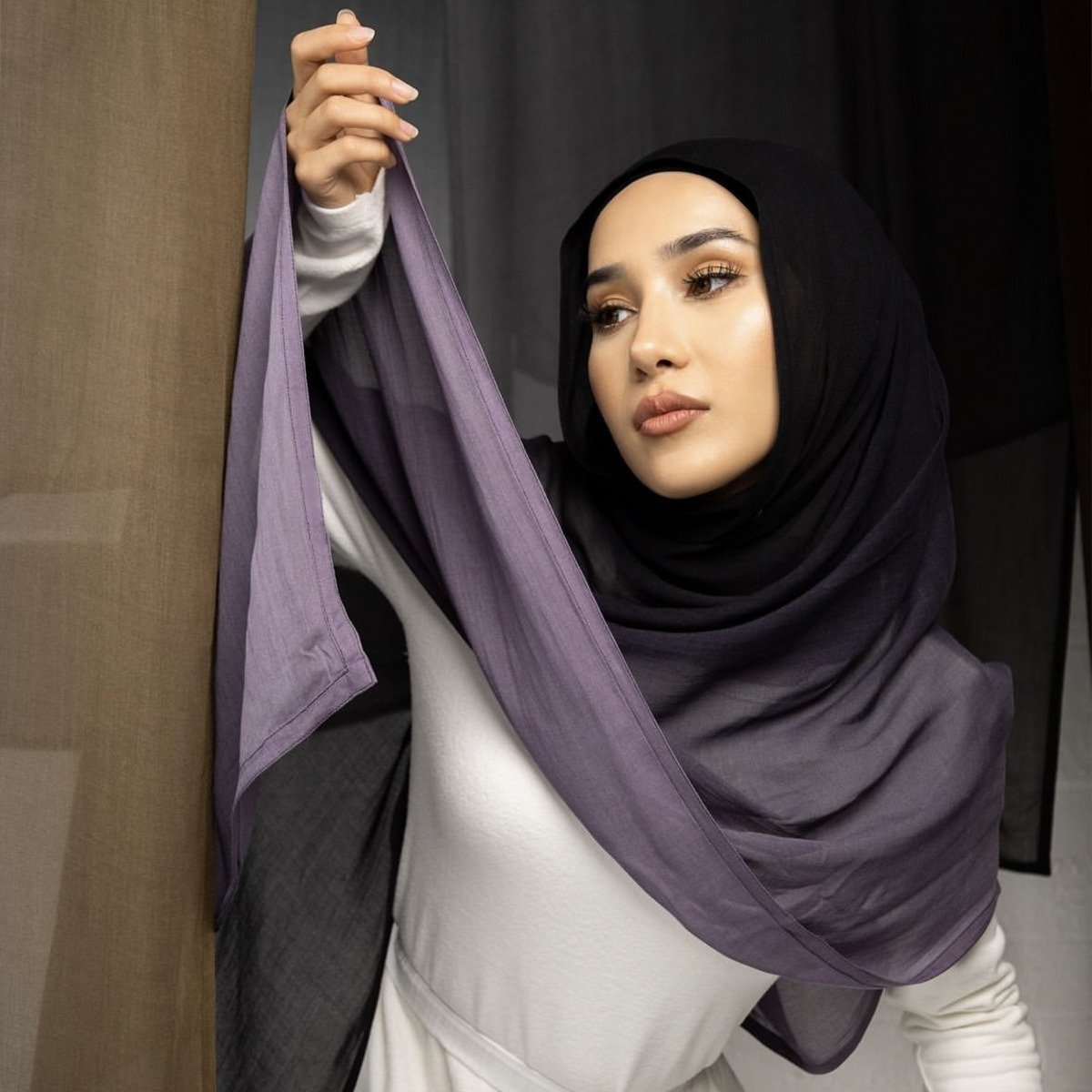 Gradient Color Wide-brimmed Lightweight Sun Scarf