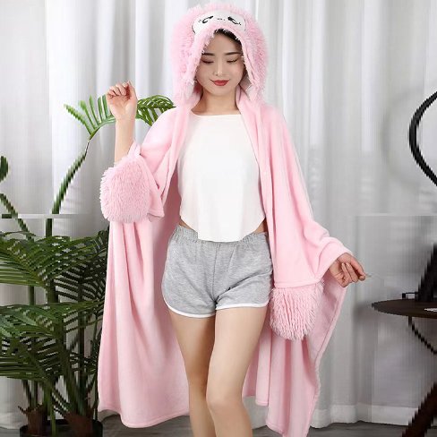Stay Cool & Cozy Office Blanket with Hood