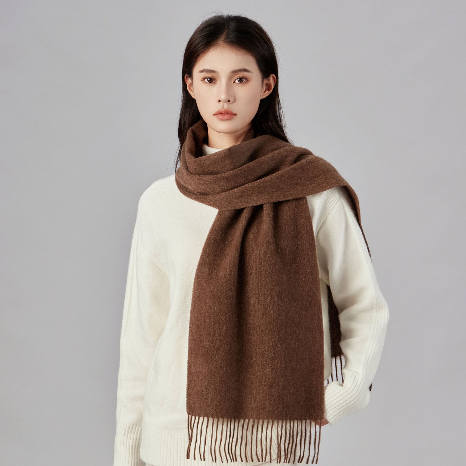 Warm Women's Wool Scarf for Winter