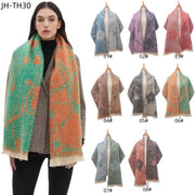 Stay Warm in Style with Floral Jacquard Scarf