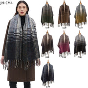 Stay Warm in Style with Gradient Tassel Scarf