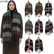 Striped Tassel Scarf for Men & Women