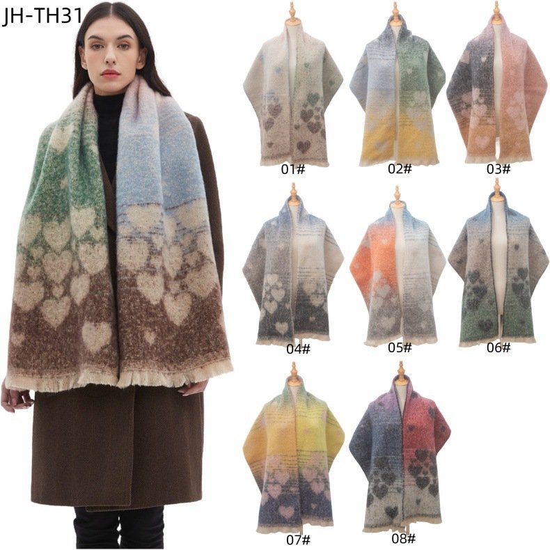 Winter Neck Warmer Scarf - European & American Jacquard Design