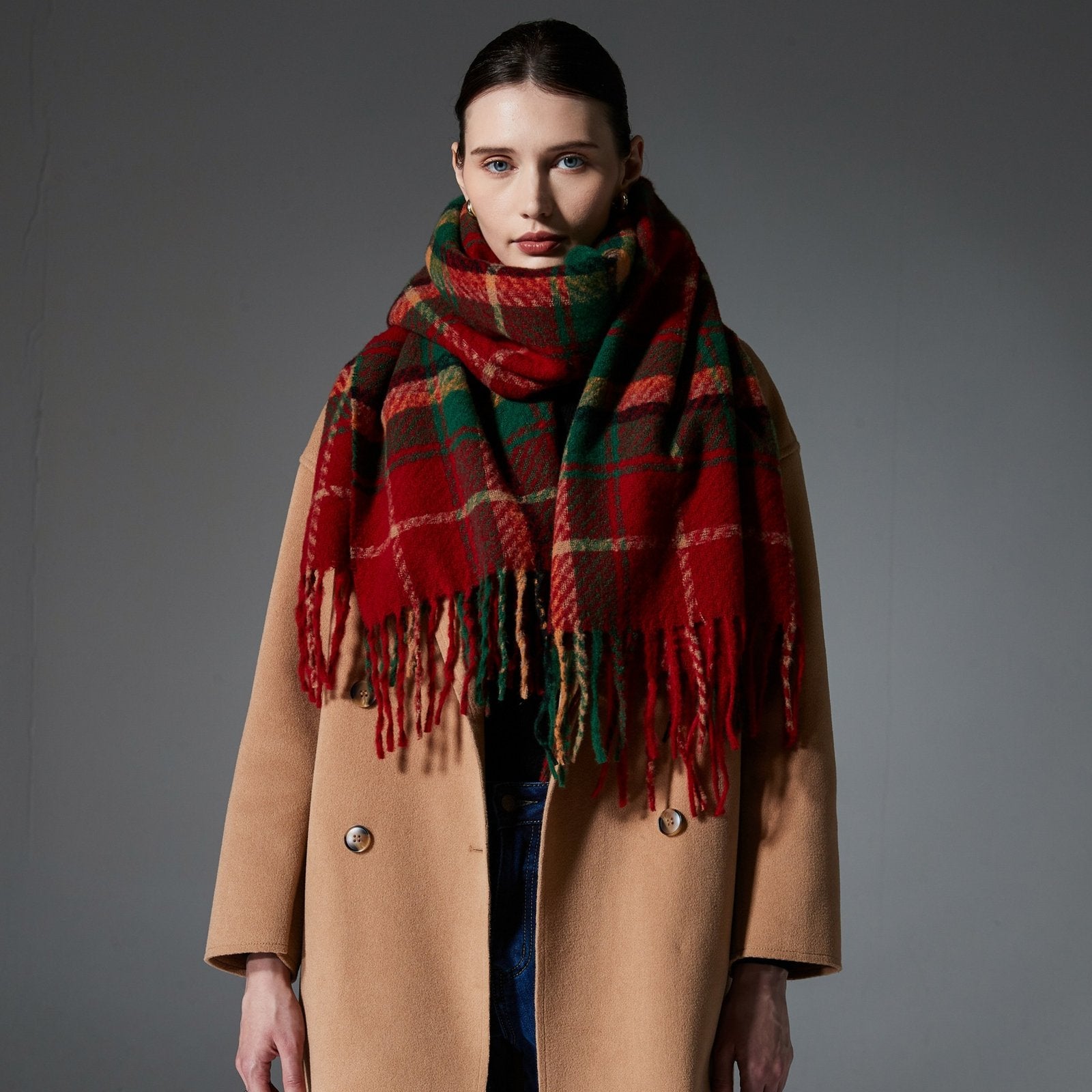 Warm Plaid Scarf