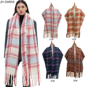 Warm Thick Plaid Scarf for Winter