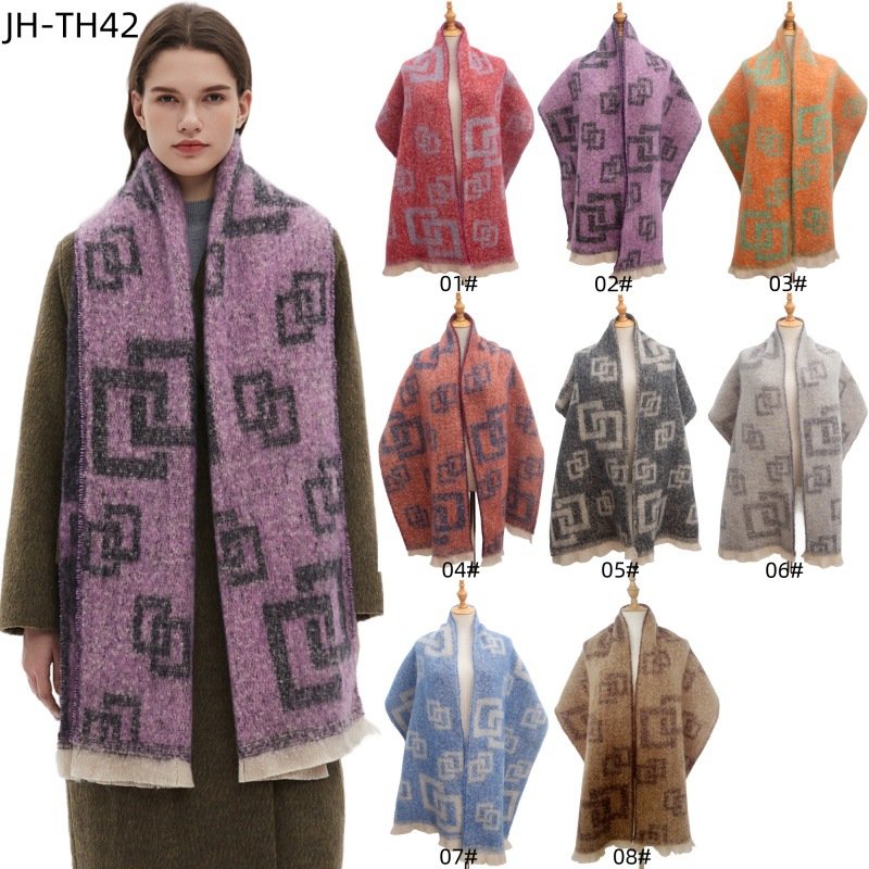 Concentric Square Scarf for Men & Women - Multicolor, Warm & Versatile