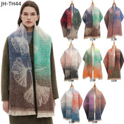 Stay Warm in Style with Jacquard Ginkgo Leaf Scarf