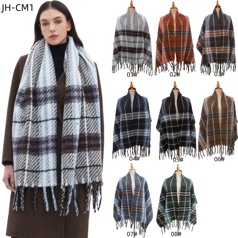 Wrap Up in Style: Plaid Scarf Shawl for Men & Women
