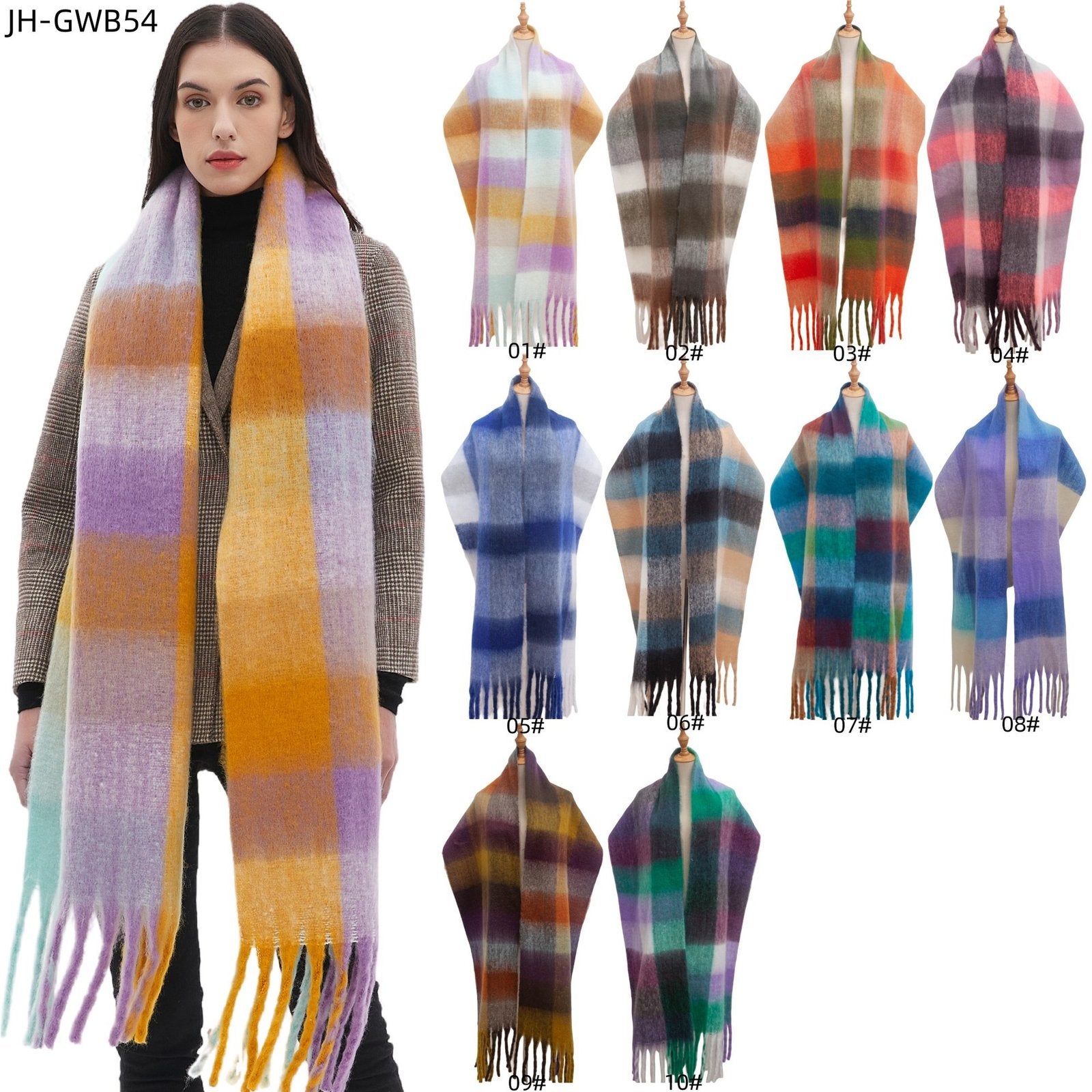 Warm Plaid Scarf for Men & Women - Cozy Winter Accessory