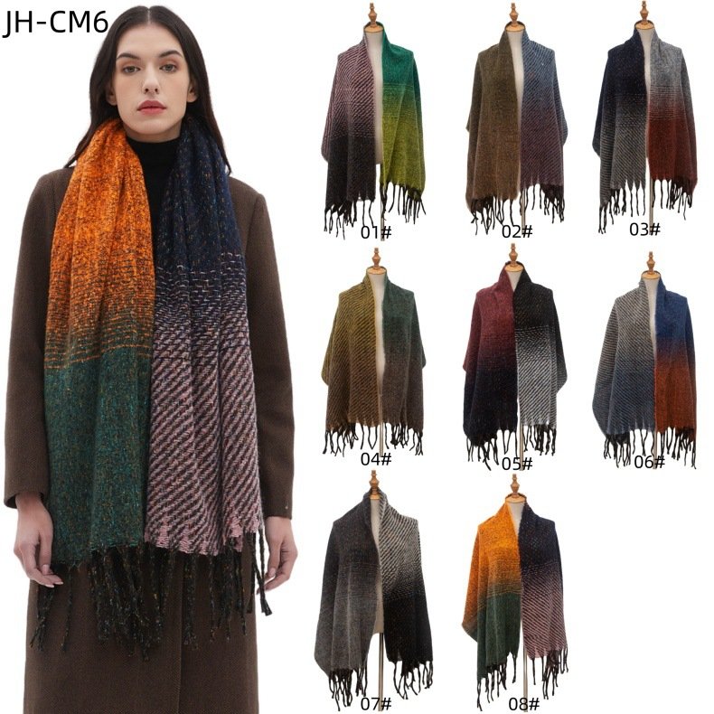 Gradient Scarf for Women and Men - Warm Winter Accessory