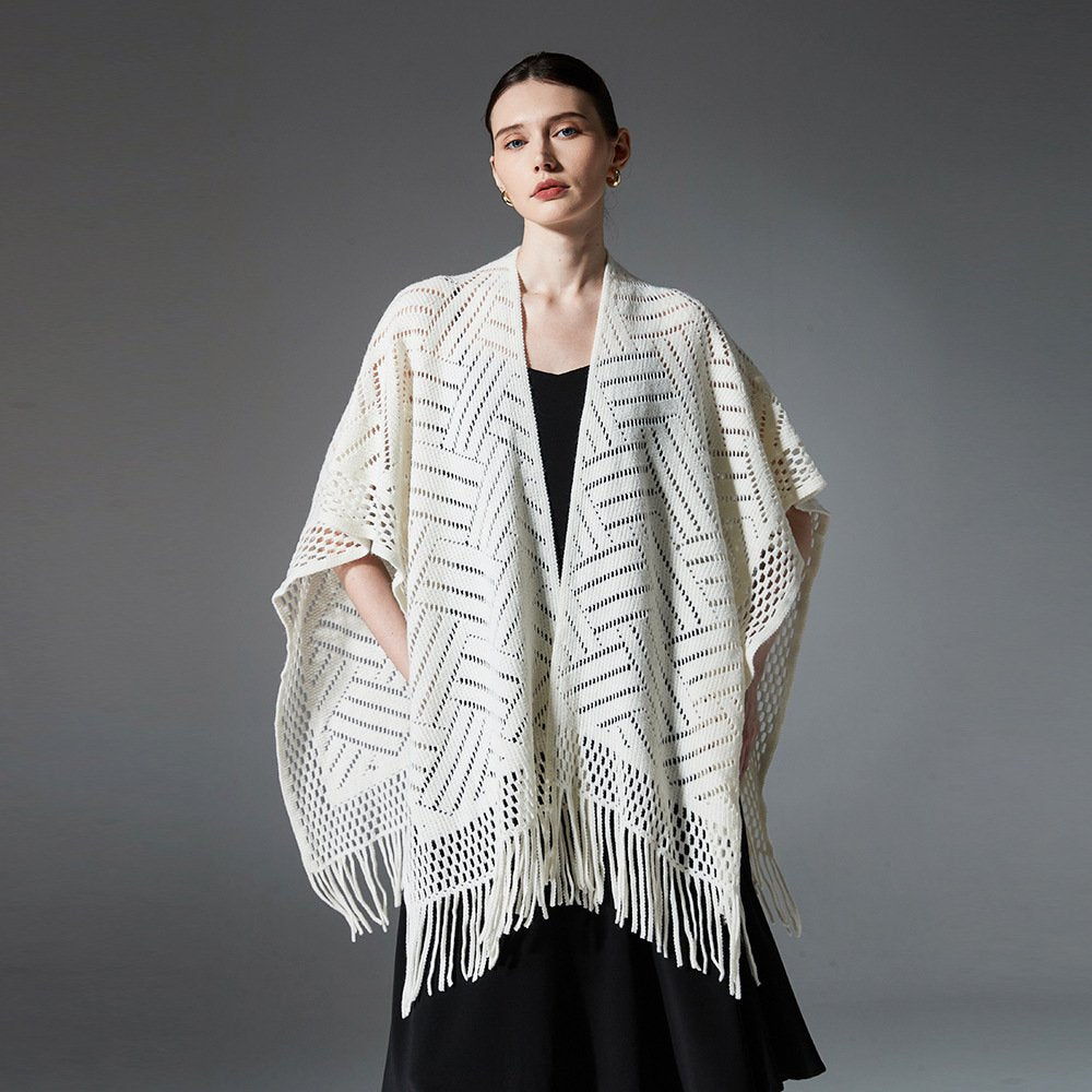 Thin Tassel Shawl for Women - Lightweight Summer Scarf