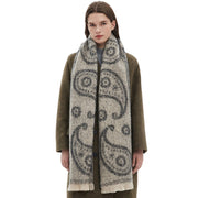 Paisley Jacquard Neck Warmer Scarf for Women Men - 6 Colors