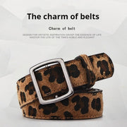 Leopard Print Pin Buckle Belt for Women