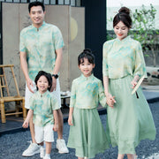 Parent-Child Chinese Style Cheongsam Suit Set