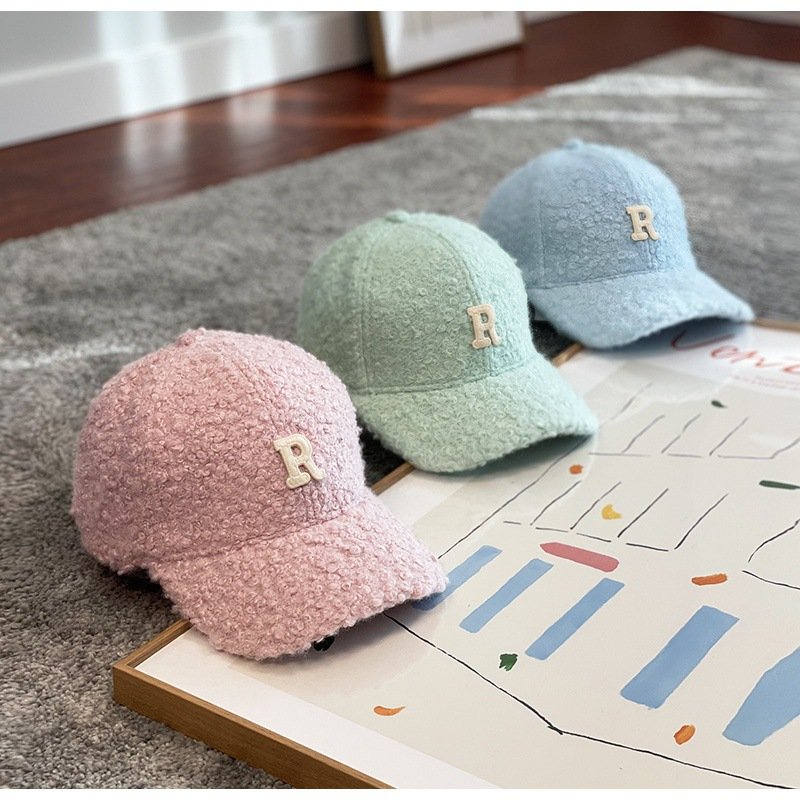Warm Furry Letter Cap