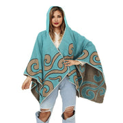 Warm European Style Knitted Cape and Shawl
