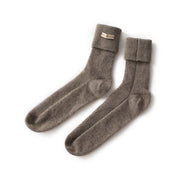 Soft Cashmere Mid-Calf Socks for Women and Men
