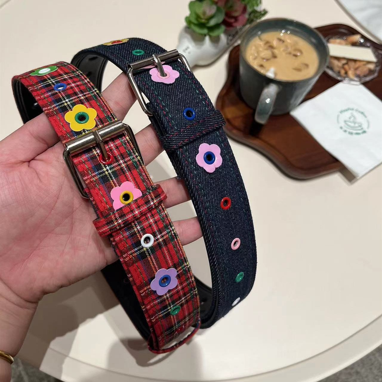 Embossed Fashion Belt for Women