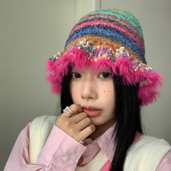 Warm Rainbow Cap