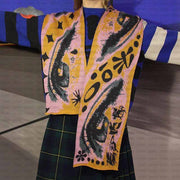Personalized Jacquard Knitted Scarf for Women