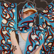 Stay Warm in Style - Blue Jacquard Knit Scarf