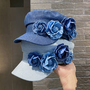Floral Denim Cap