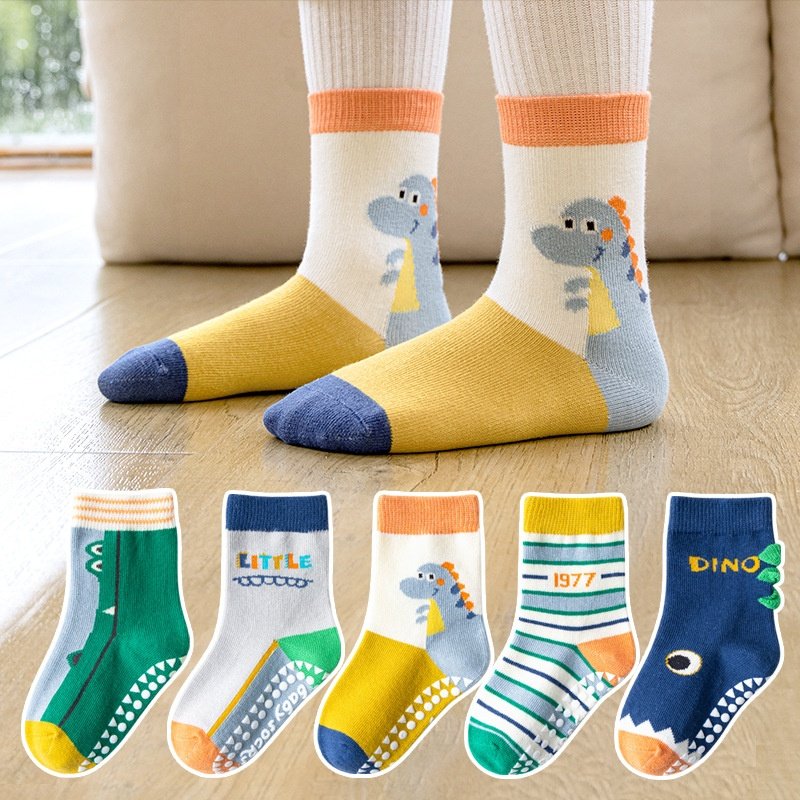 Non-Slip Gel Dotted Kids' Trampoline Socks