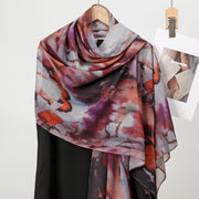Sun Protection Scarf for Women & Men, Digital Printing Chiffon Shawl