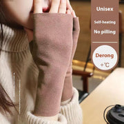 Stay Warm with Self-Heating Fingerless Gloves for Women